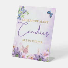 Butterfly Baby Dusche Es ist ein Mädchen-Fußball-S Sockelschild