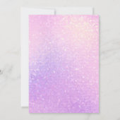 Butterfly Baby Dusche Rosa und Gold Confetti Einladung (Rückseite)