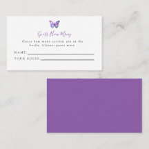 Butterfly Baby Dusche schätzt, wie viele Spiel