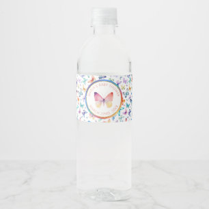 Butterfly Baby Dusche Wasser Flasche Etikett