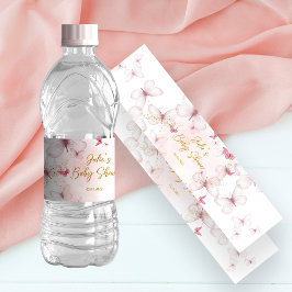 Butterfly Baby Dusche Wasser Flasche Etikett