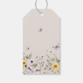 Butterfly Baby Dusche Wildblume Geschenkanhänger (Rückseite)