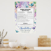 Butterfly Baby Duschkabine Foto Prop Rahmen Foam B Poster (Küche)