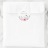 Butterfly Baby Shower Classic Round Sticker (Tasche)