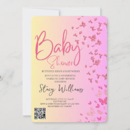 Butterfly Baby Shower Einladung