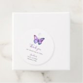 Butterfly Baby Shower Elegant Danke, Script Geschenkanhänger (Beispiel)