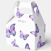 Butterfly Baby Shower Elegant Danke, Script Geschenkschachtel (Rückseite)