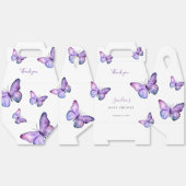 Butterfly Baby Shower Elegant Danke, Script Geschenkschachtel (Ungeklappt)
