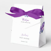 Butterfly Baby Shower Elegant Danke, Script Geschenkschachtel (Vorderseite)