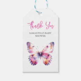 Butterfly Baby Shower Fevor Tags Vorlage Geschenkanhänger