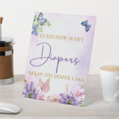 Butterfly Baby Shower Game Pedestelle Schild (In SItu)