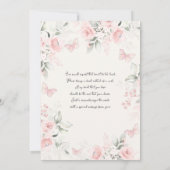 Butterfly Baby Shower Girl Einladung (Rückseite)