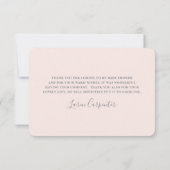 Butterfly Baby Shower Girl Flat Danke Karte (Rückseite)