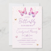 Butterfly Baby Shower Invitation Einladung (Vorderseite)