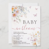 Butterfly Baby Shower Invitation Girl Einladung (Vorderseite)