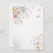 Butterfly Baby Shower Invitation Girl Einladung (Rückseite)