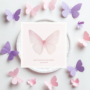 "Butterfly Baby Shower Napkins" Serviette
