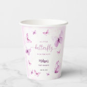 Butterfly Baby Shower Pappbecher (Rückseite)