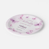 Butterfly Baby Shower Pappteller (Schrägansicht)