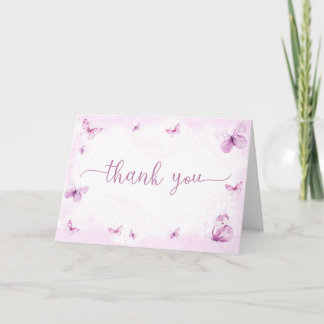 Butterfly Baby Shower Thank You Card Dankeskarte