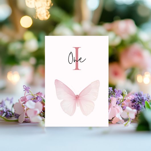"Butterfly Baby Shower Tischnummern" Tischnummer