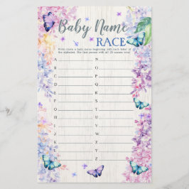 Butterfly Baby Showspiel | Baby Name Race Game