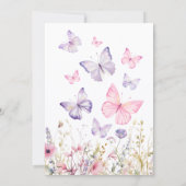 Butterfly Baby Sprinkle Girl Einladung (Rückseite)