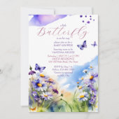 Butterfly-Babydusche Einladung (Vorderseite)