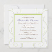 Butterfly-Babydusche Einladung (Rückseite)