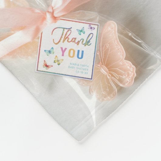 Butterfly Babydusche Patchwork Foto Blanket Fleecedecke (Ecke)