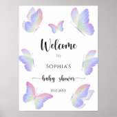 Butterfly-Babydusche Poster (Vorne)