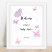 Butterfly-Babydusche Poster