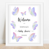 Butterfly-Babydusche Poster