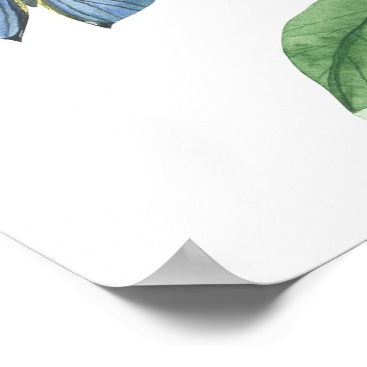 Butterfly-Babydusche Poster (Ecke)