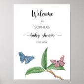 Butterfly-Babydusche Poster (Vorne)