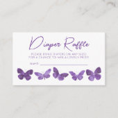 Butterfly-Babydusche Windelwanne Begleitkarte (Vorderseite)