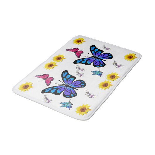 Butterfly Bad Bathmat Badematte (Schrägansicht)