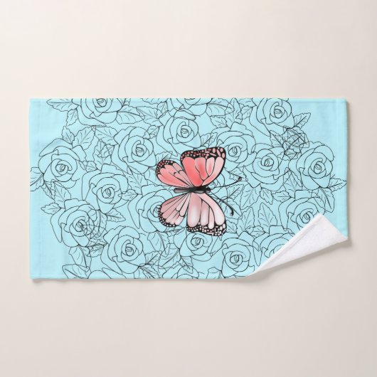 Butterfly-Badetuch-Set Badhandtuch Set (Handtuch)