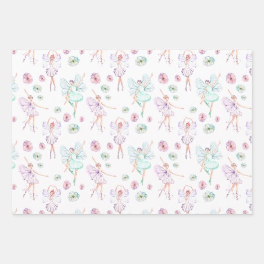 Butterfly Ballerina Geschenkpapier Set (Vorderseite 3)