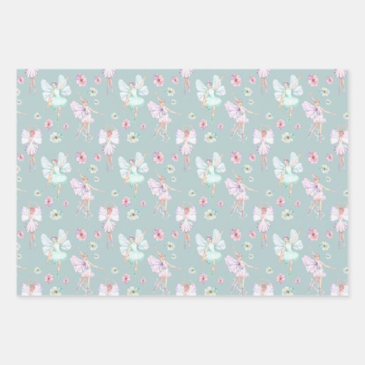 Butterfly Ballerina Geschenkpapier Set (Vorderseite)