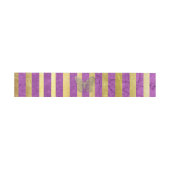 Butterfly-Band lila und Gold Einladungsbanderole (Flach)