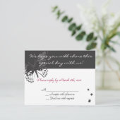 Butterfly Bat mitzvah Einladung Reaktion (Stehend Vorderseite)