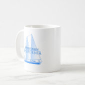 Butterfly Beach Coastal Nautical Sailing Kaffeetasse (Vorderseite Links)