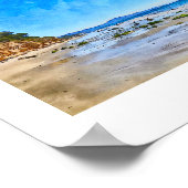 Butterfly Beach Santa Barbara Aquarellmalerei Poster (Ecke)