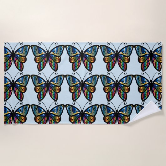 BÜTTERFLY BEACH TOWELS STRANDTUCH (Vorderseite)