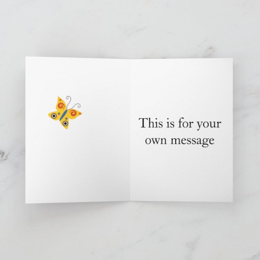 Butterfly-bearbeitete Karte (Innenseite)