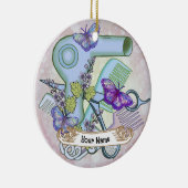 Butterfly Beautician Keramik Ornament (Rechts)