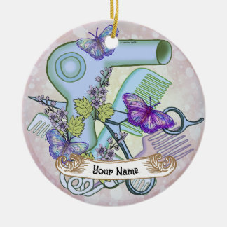 Butterfly Beautician Keramik Ornament