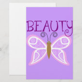 Butterfly Beauty Scrapbook Briefpapier (Vorne/Hinten)