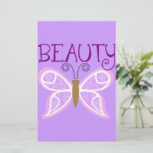 Butterfly Beauty Scrapbook Briefpapier (Stehend Vorderseite)